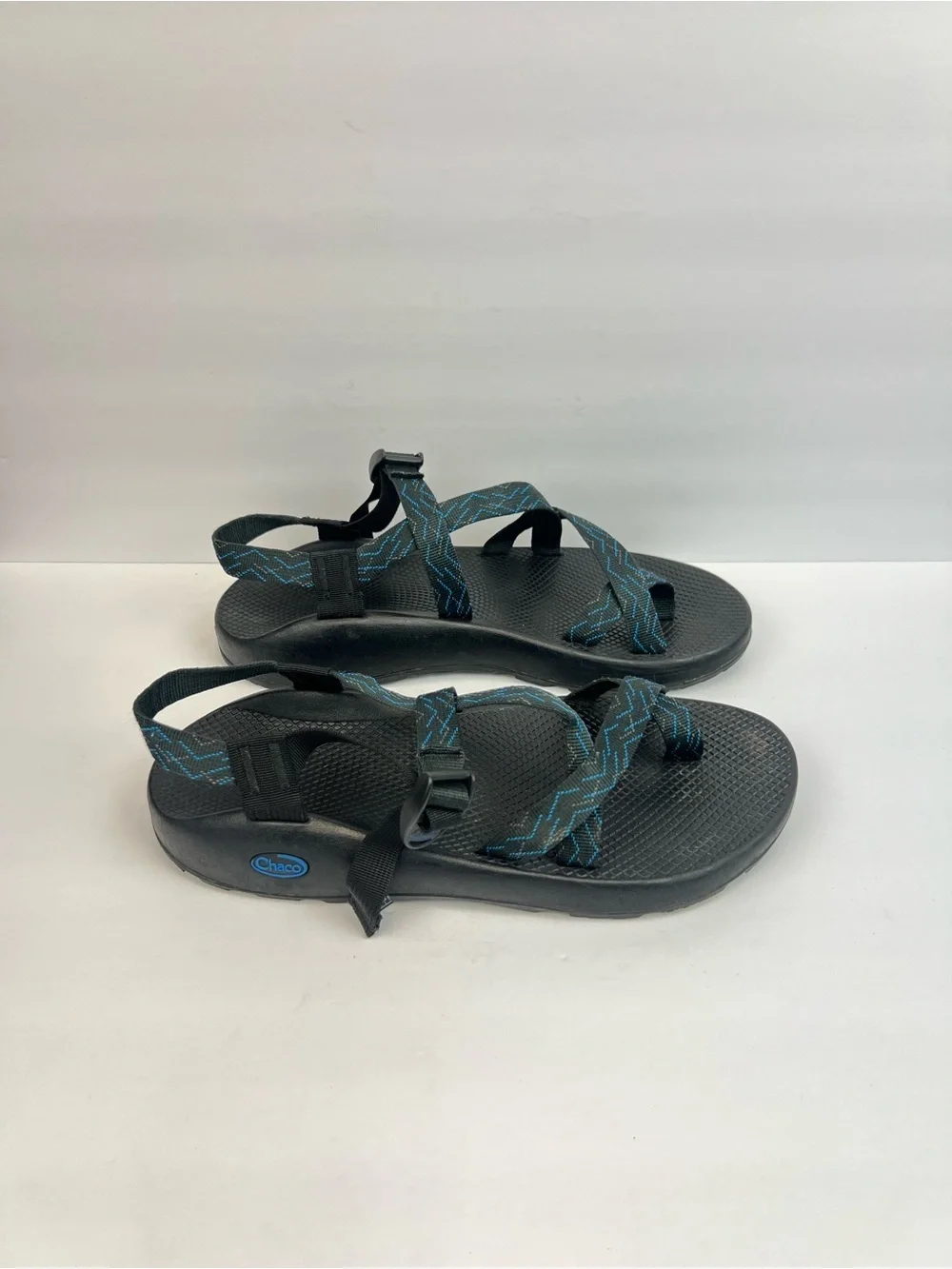 Chaco Men's Z/2 Classic Sandals with Toe Loop Black and Blue Size 13